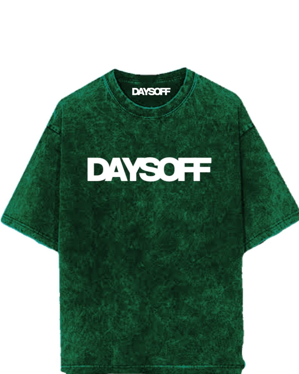 Green “DAYSOFF” Vintage Washed Oversized T-Shirt